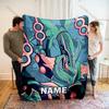 Pokemon Rayquaza Printed Blanket with Name or Text- Ultra Soft & Cozy Gift Present,Warm Lightweight Throw for Bed,Couch & Travel