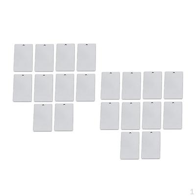20 stuks Rechthoekige Blanco Stempelhangers DIY Graveren Sieraden