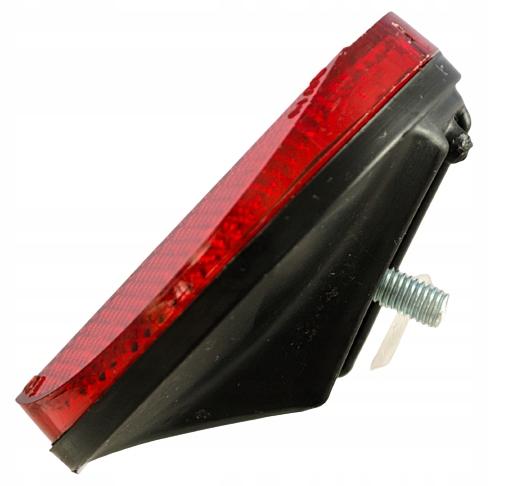 Red Rear Bicycle Reflector For Round Fender