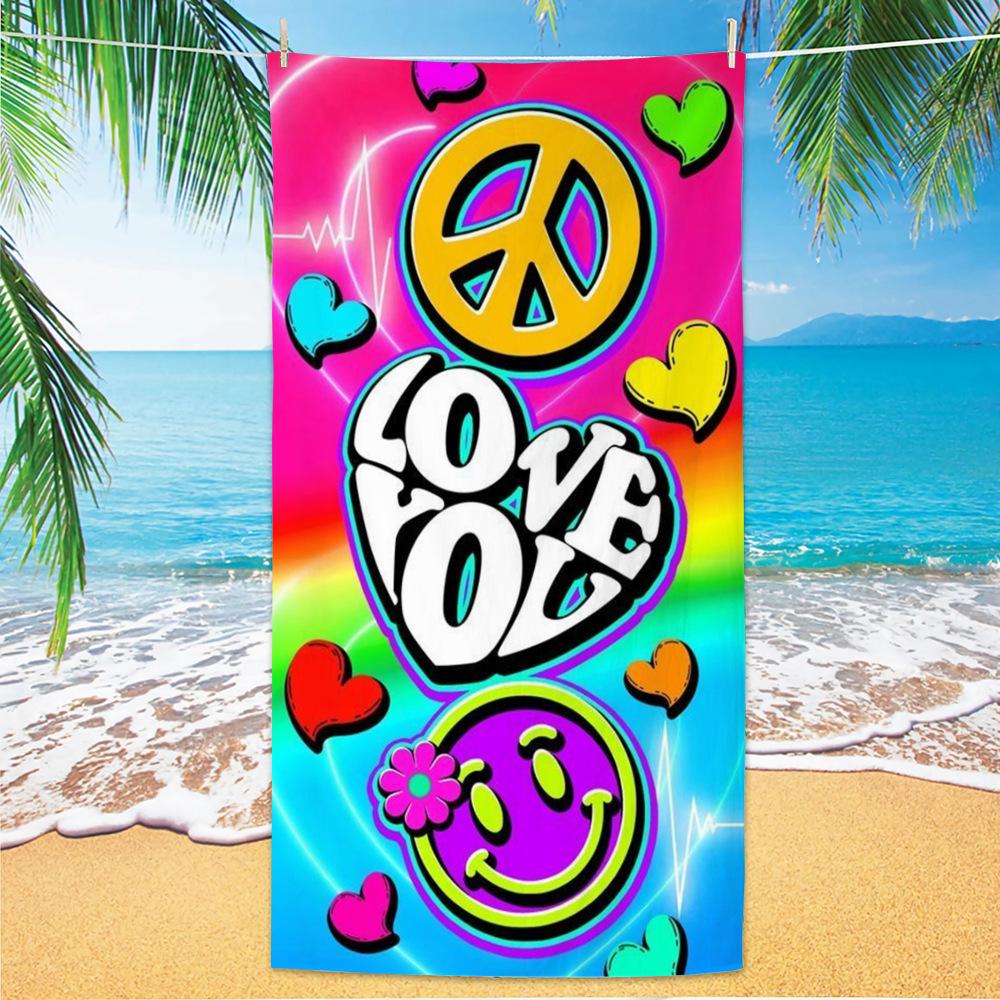 Strandlaken 2D Bedrukt Laken Groot Sneldrogend Zandvrij Strandkleed voor Volwassenen Vrouwen Mannen Handdoek voor Strand Badhanddoeken voor Volwassenen