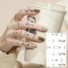 1 Hoja Araña Letra Flor Patrón Pequeño Tatuajes Temporales Para Mujeres Dedo, Pegatina de Tatuaje Falso Realista de Larga Duración