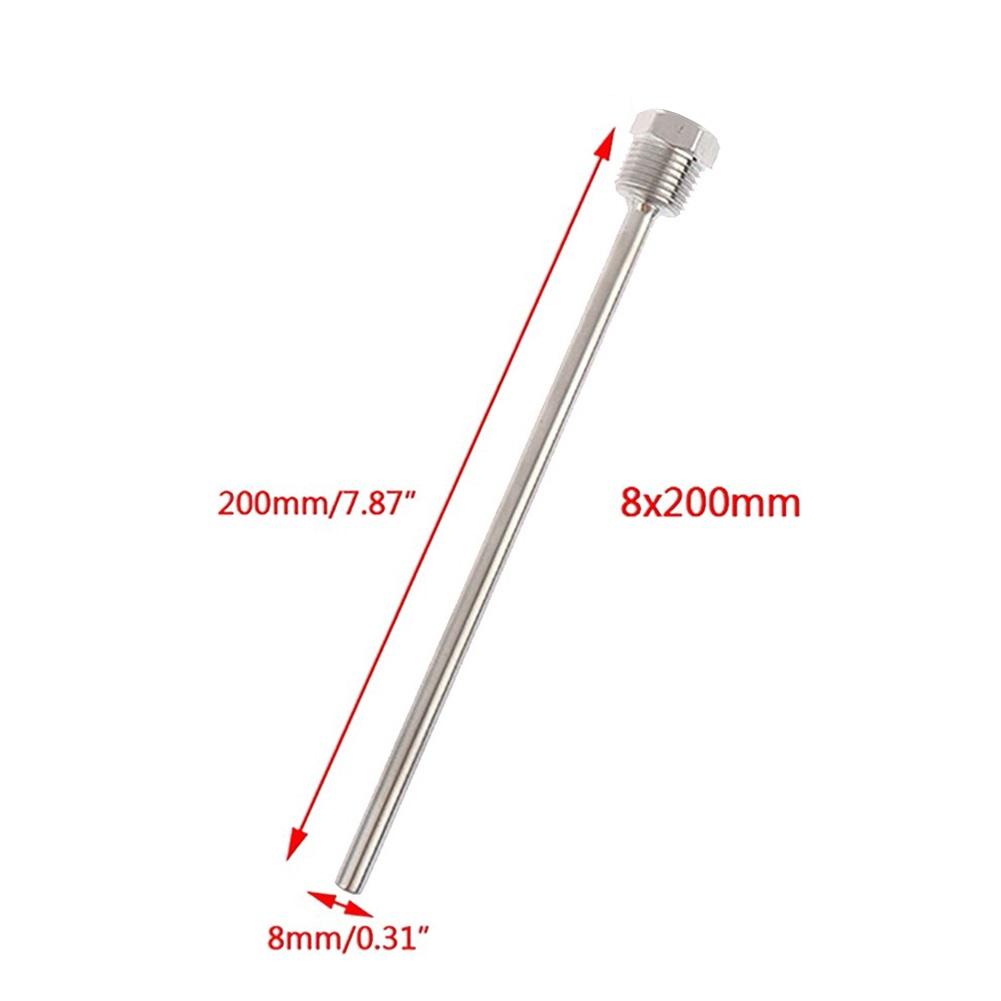 

Високоякісна термогільза SUS304 для датчика температури з різьбою 1/2 G 8x200mm