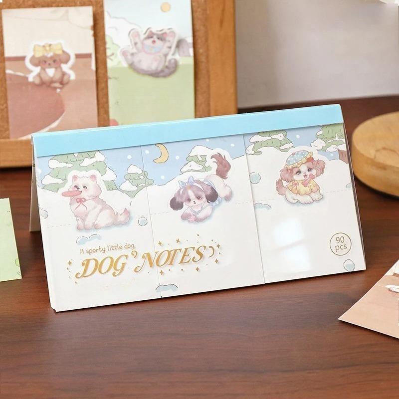 90 листов в книге Мультяшный кот Блокнот Журнал Украшение Заметки Стикеры Студенческие Заметки-стикеры для сообщений