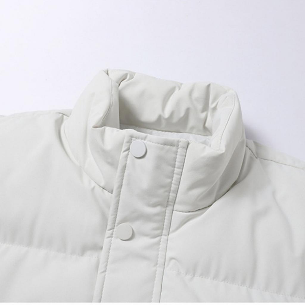 Men's Solid-color Casual Outdoor Warm Thickened Vest, Men's And Women's Stand-up Collar Sleeveless Zipper Vest Jacket