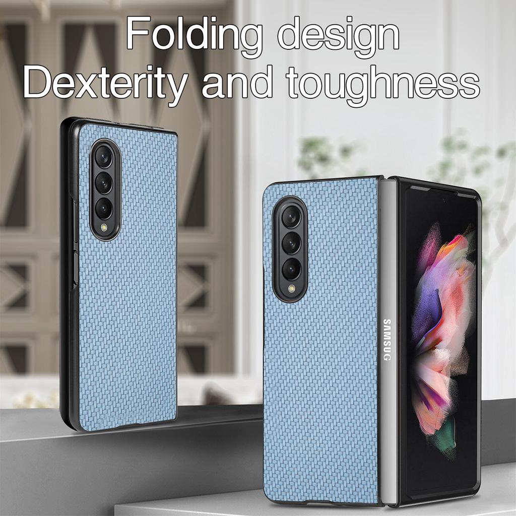 Modische, luxuriöse Klappschutzhülle für Samsung Galaxy Z Fold 4 5g Fold4 Fold3 Fold2 Fold 3 2 Zfold4 Kohlefaserhüllen