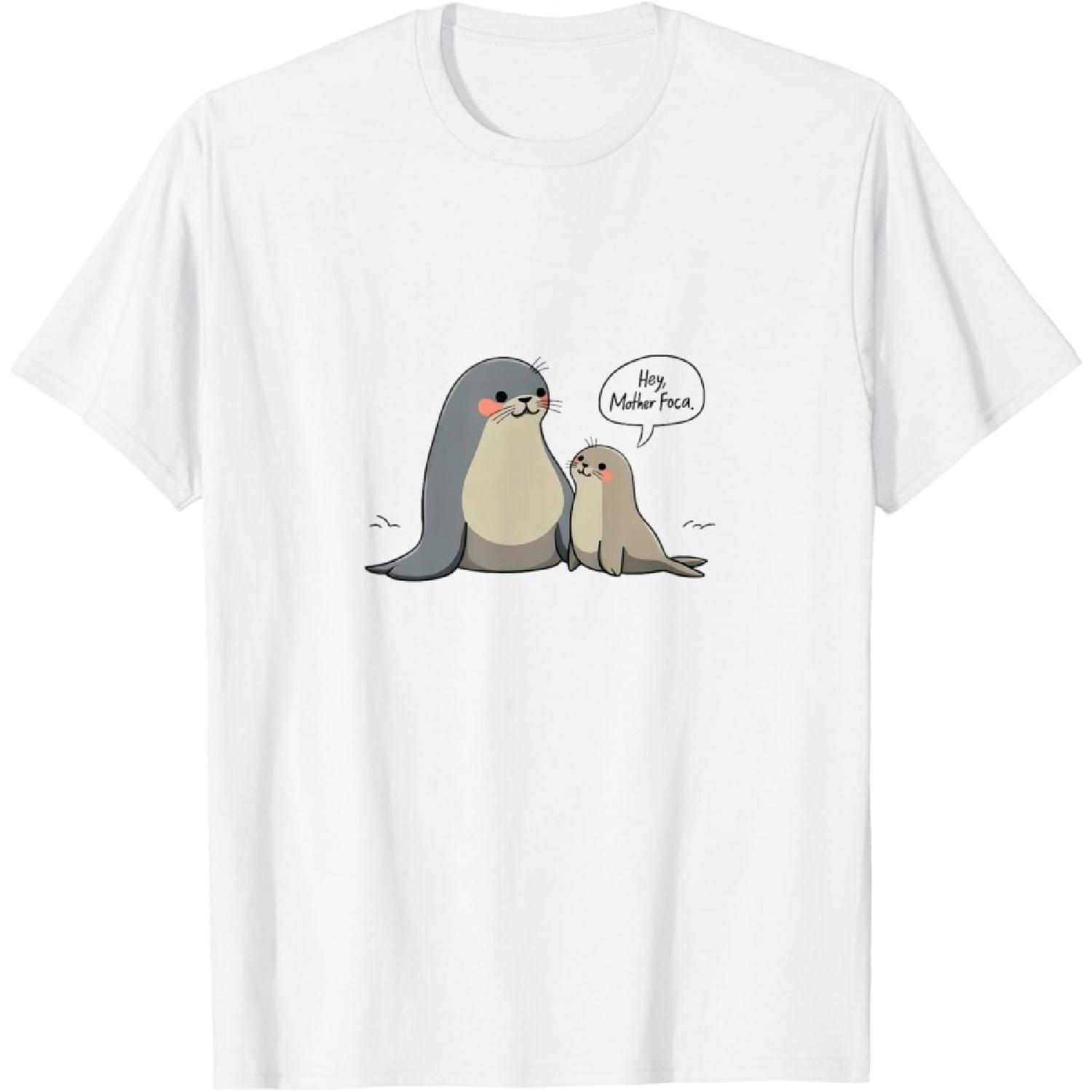 Mother Foca Funny Spanish Seal Foca T-Shirt XXXXXL белый