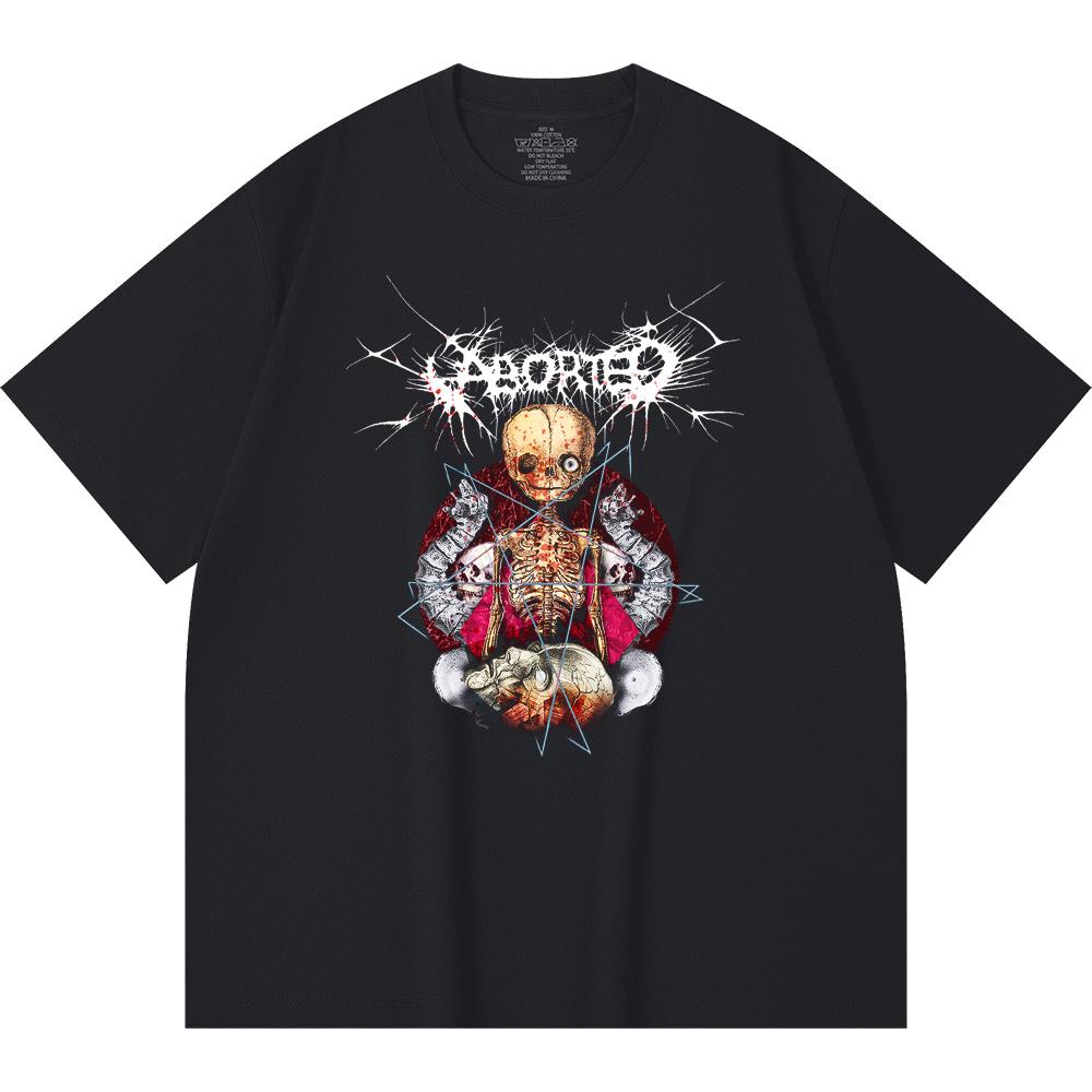 230 Gsm 100% Cotton Heavy Metal T-Shirt Rock Band Popular Music Print Unisex Heavy Cotton T Shirt