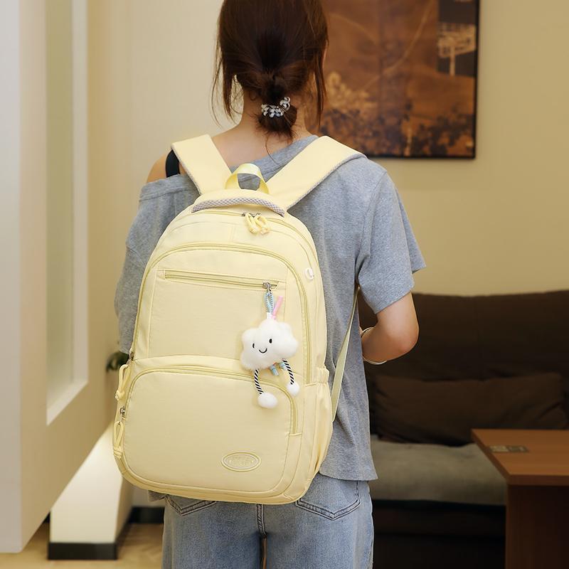 Womens Nylon Backpack Set with Crossbody Bag and Pencil Case Casual Travel Daypack