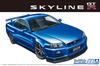 Aoshima Bunka Kyozai The Model Car Series 8 Nissan BNR34 Skyline II 2002 Plastic Model (AOSHIMA) 1/24 No. GT-R V-spec