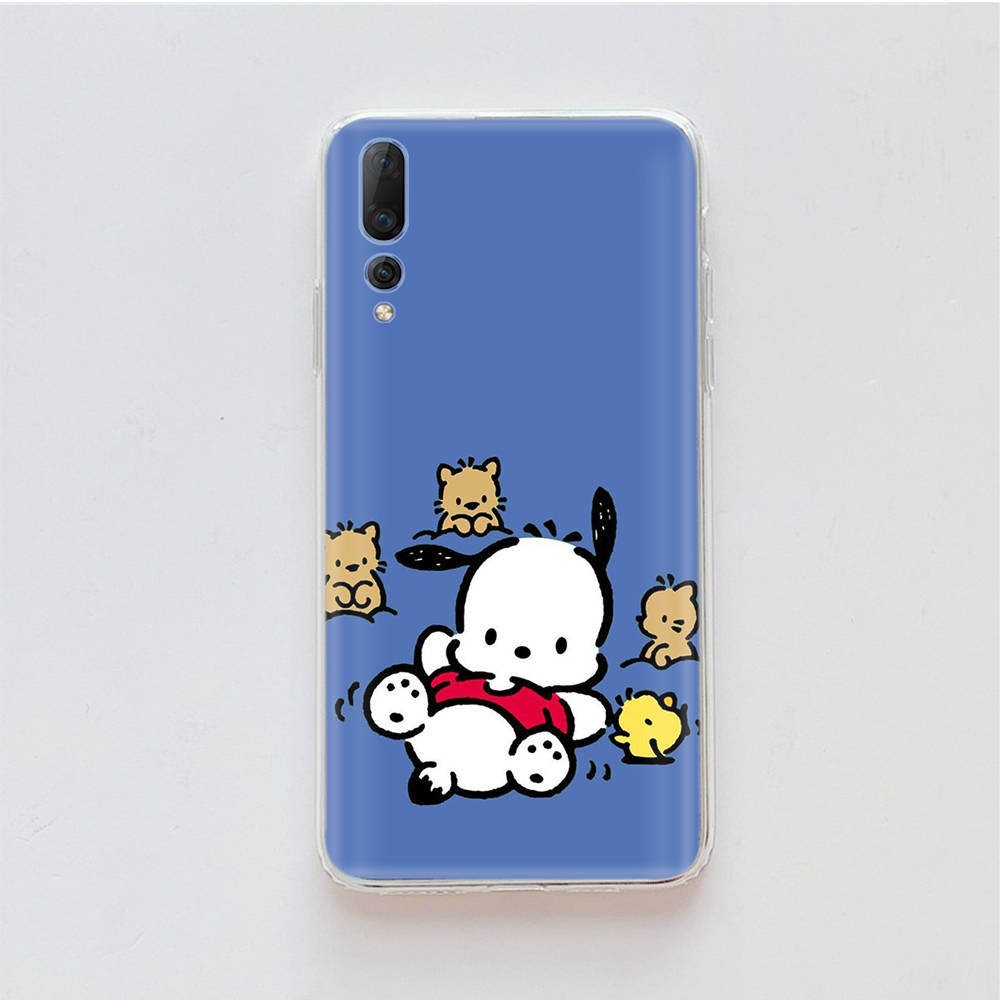 Transparent Case for Samsung A04 A14 A23 M33 M53 Realme 10 9 C35 C55 VIVO X80 Infinix Hot 30 Note 11 Tecno Spark 8P Pro L-18 Pochacco Dog