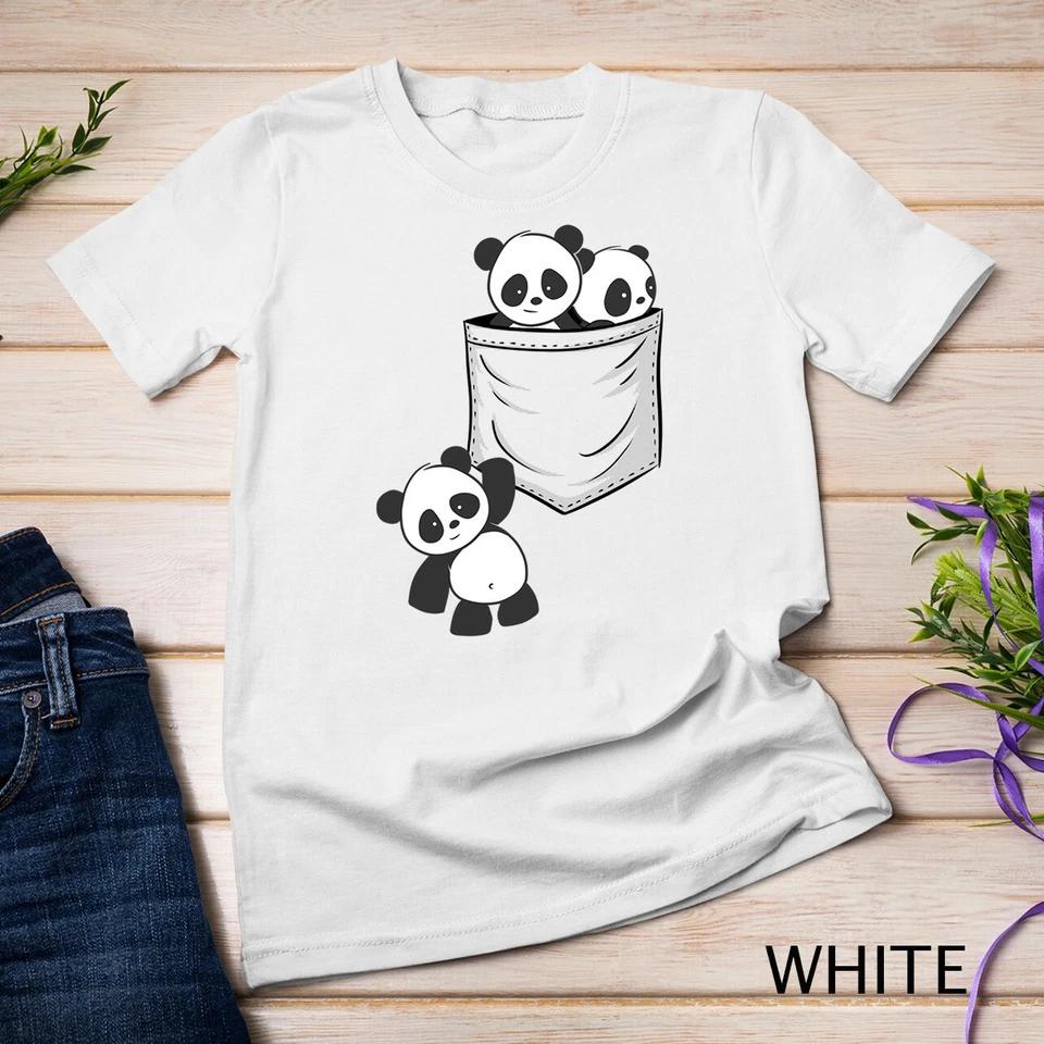 For Panda Lovers Cute Kawaii Baby Pandas In Pocket Unisex T-shirt 10 3XL