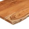 Table Top 60 x 40 x 2.5 cm Rectangular Solid Acacia Wood Live Edge