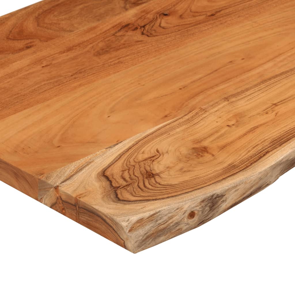 Table Top 60 x 40 x 2.5 cm Rectangular Solid Acacia Wood Live Edge