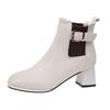 Fashion 2024 Autumn New Large Size Retro Thick with Women's Fashion All-matching Women's Riding Boots