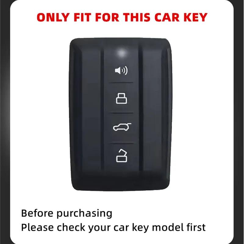 Metall Leder Auto Fernbedienung Schlüsselhülle Schale Halter Schale Schutz Fob Für Great Wall GWM WEY TANK 300 400 500 700 Hi4-T 2025