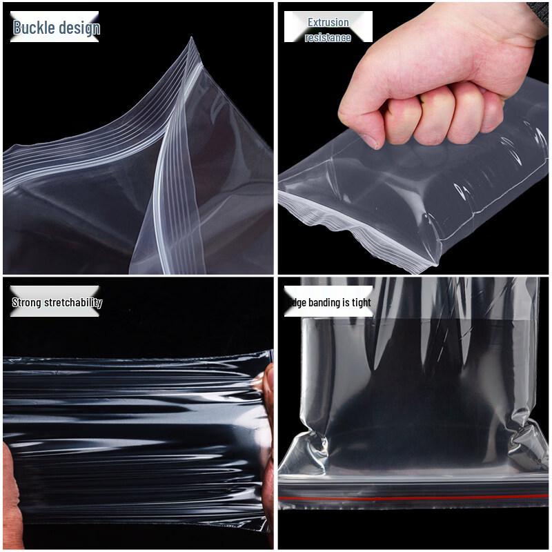 ZISIZ Transparent Self-Sealing Food Storage Bags