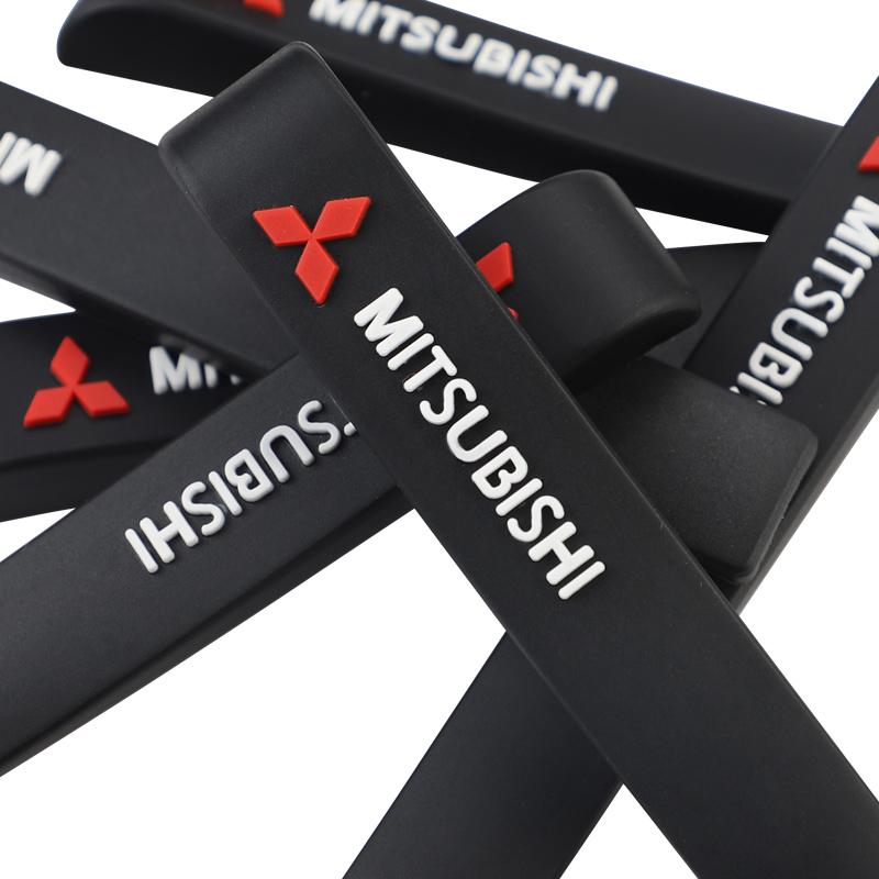 6 st Gummi Bil Anti-Kollisionslist Skydd Dekaler för Mitsubishi Lancer Mirage ASX Pajero Ralliart Attrage Xpander Mirage Pajero