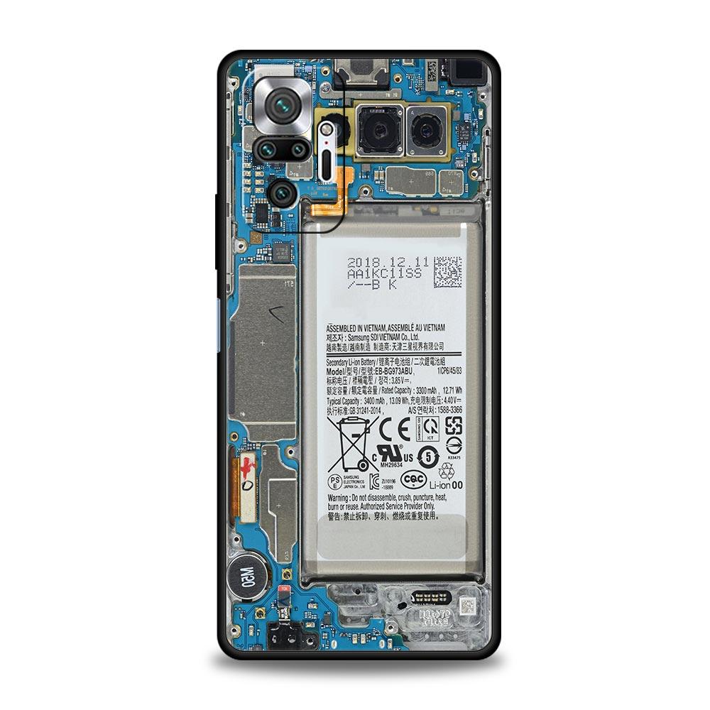 Main Circuit Board Pattern Phone Case Cover for Redmi 14C 10C Note 15 14 13 12 10 11 K40 Pro Plus 5G Soft TPU Shockproof Fundas