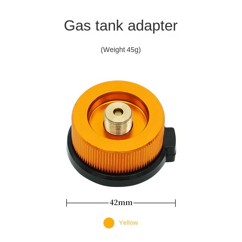 

Outdoor Camping Gas Tank Conversion Head Mountaineering Stove Burner Adapter Locking Card Automatic Shut-off Stove Converter жёлтый