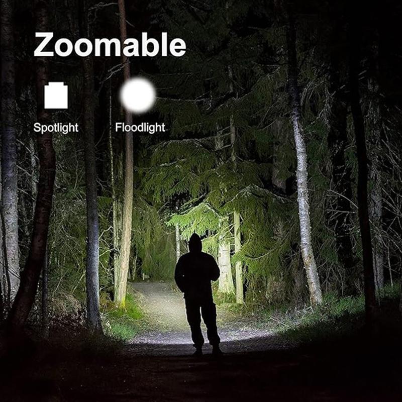 High Power Led Flashlights Camping Torch 5 Lighting Modes Zoom Light Aluminum Alloys Waterproof Material External 18650 Battery