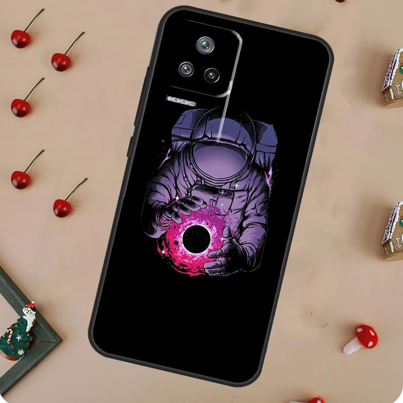 Cartoon Space Astronaut Case For POCO F5 Pro M6 X3 X5 X6 Pro F3 M5s Xiaomi Mi 13 14 Pro 13T 11T 12T 12 Lite Cover