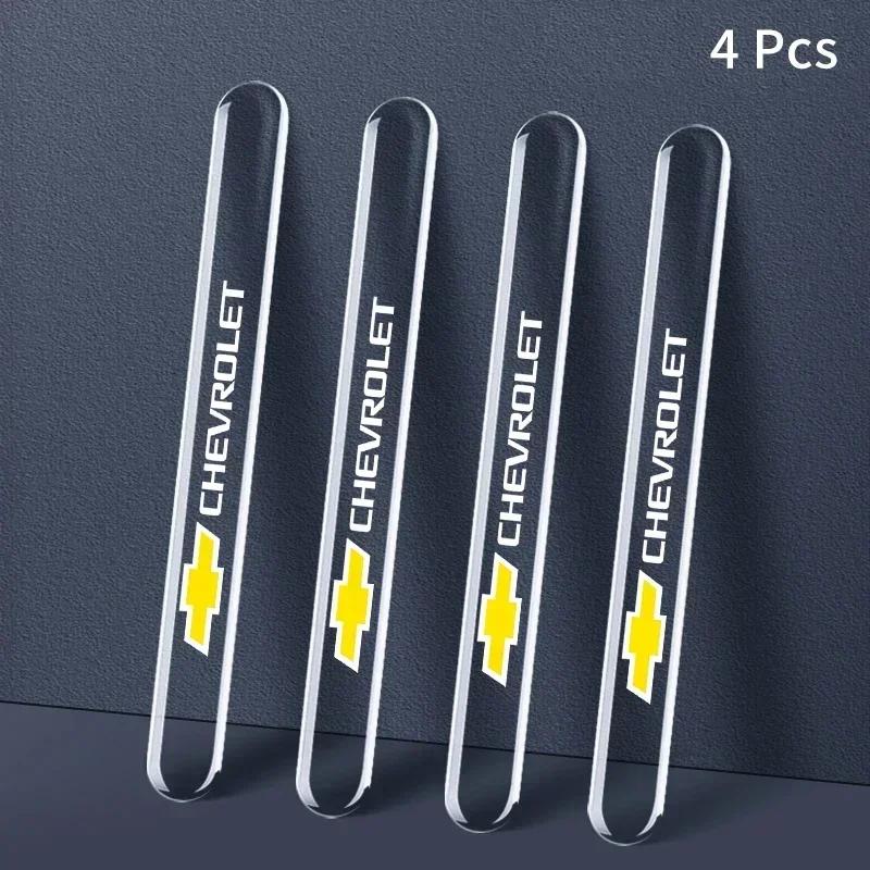 

4PCS Car Door Edge Transparent Anti Scratch Protection Strips For Chevrolet Silverado Impala Malibu Cruze Camaro Blazer Spark