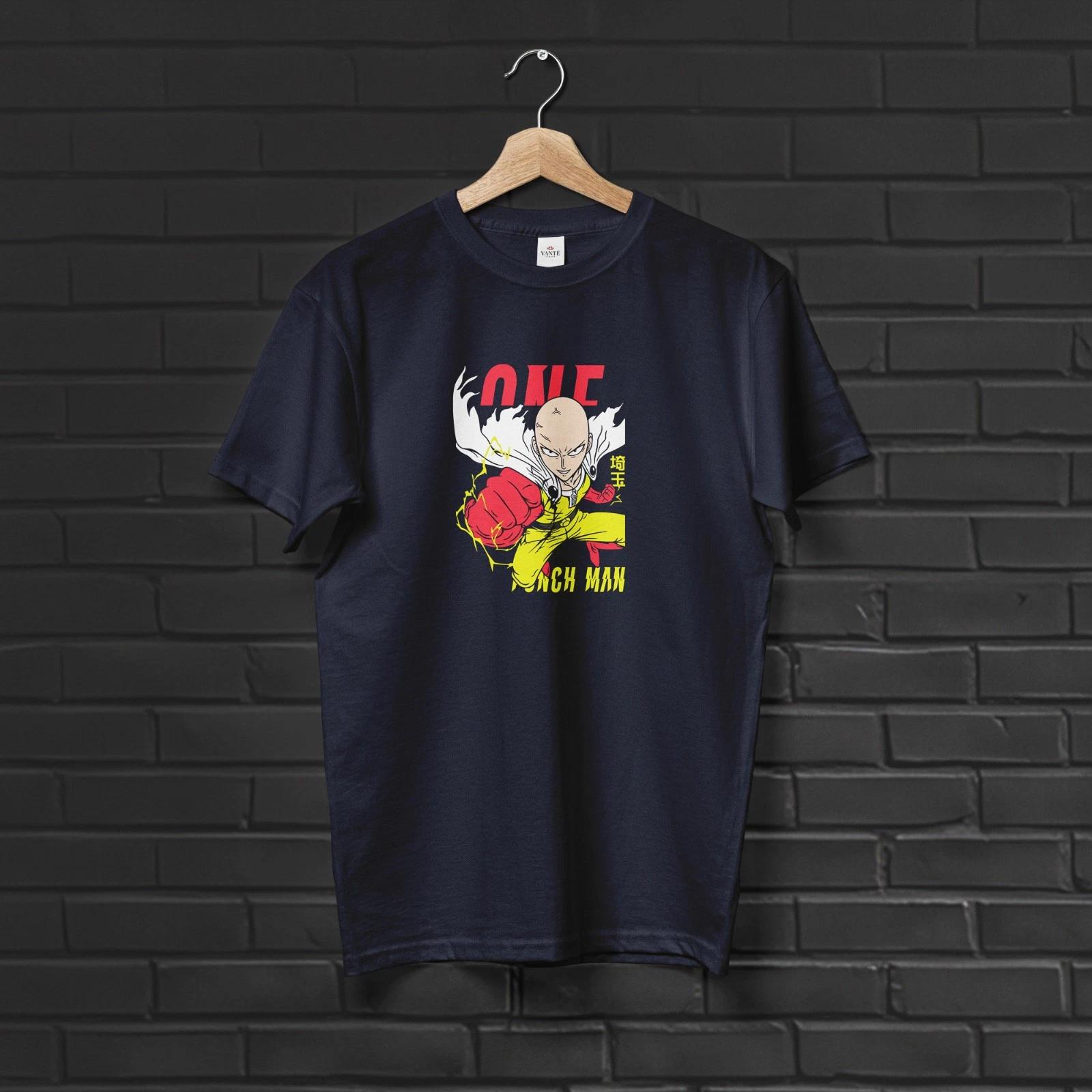 Saitama Caped Baldy T Shirt Hero Punch Graphic Cotton Streetwear Tee M