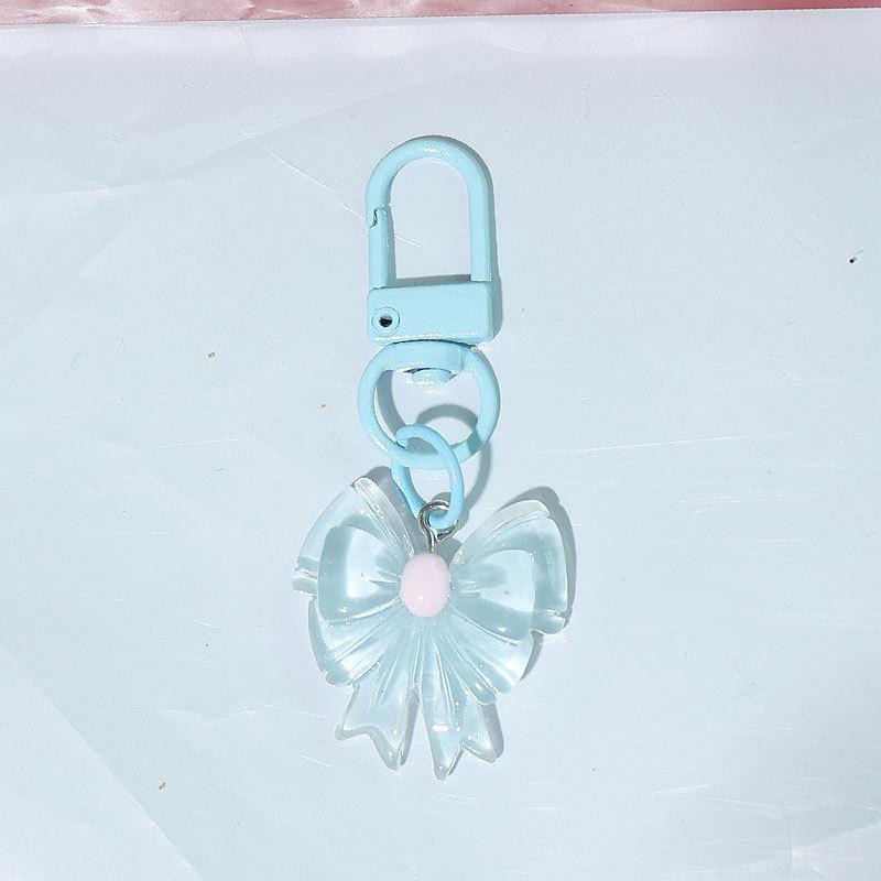 Colorful Bow Keychain Women's Fashion: Cute DIY Pendant and Bag Charm