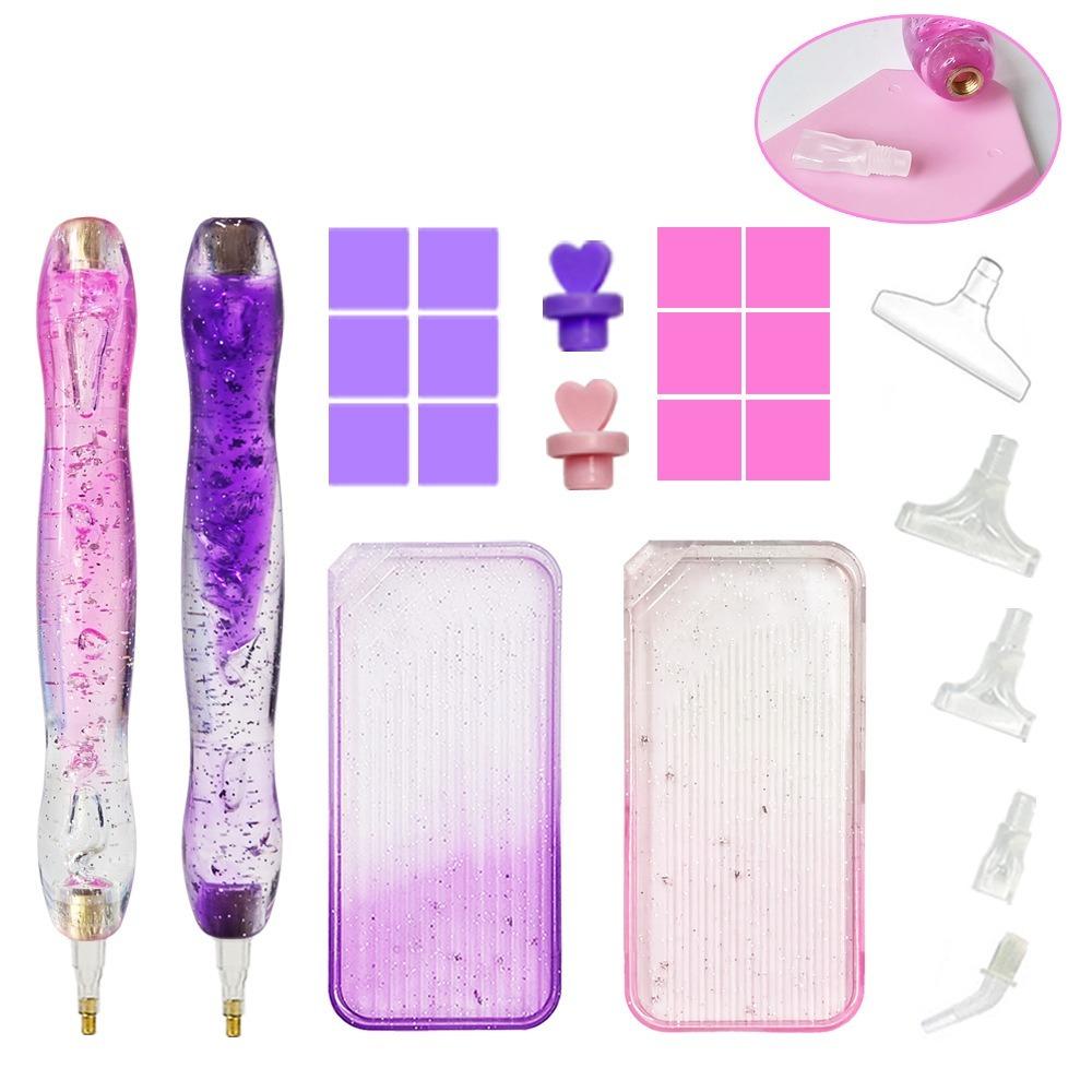 with Multifunctional Tips Diamond Painting Pen Replacement Pen Heads DIY Craft 5D Diamond Painting Tool with Stopper Embroidery