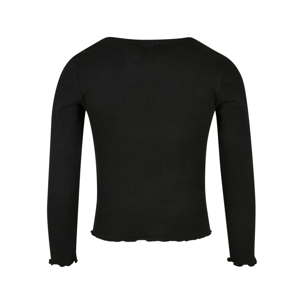 Urban Classics Girls Short Ribbed Long-Sleeved T-Shirt