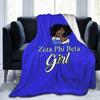 Zeta Phi Beta Print Blanket Sorority Gifts Plush Lightweight Warm Fluffy Throws Soft Flannel Fleece Blankets for Bed Sofa Couch