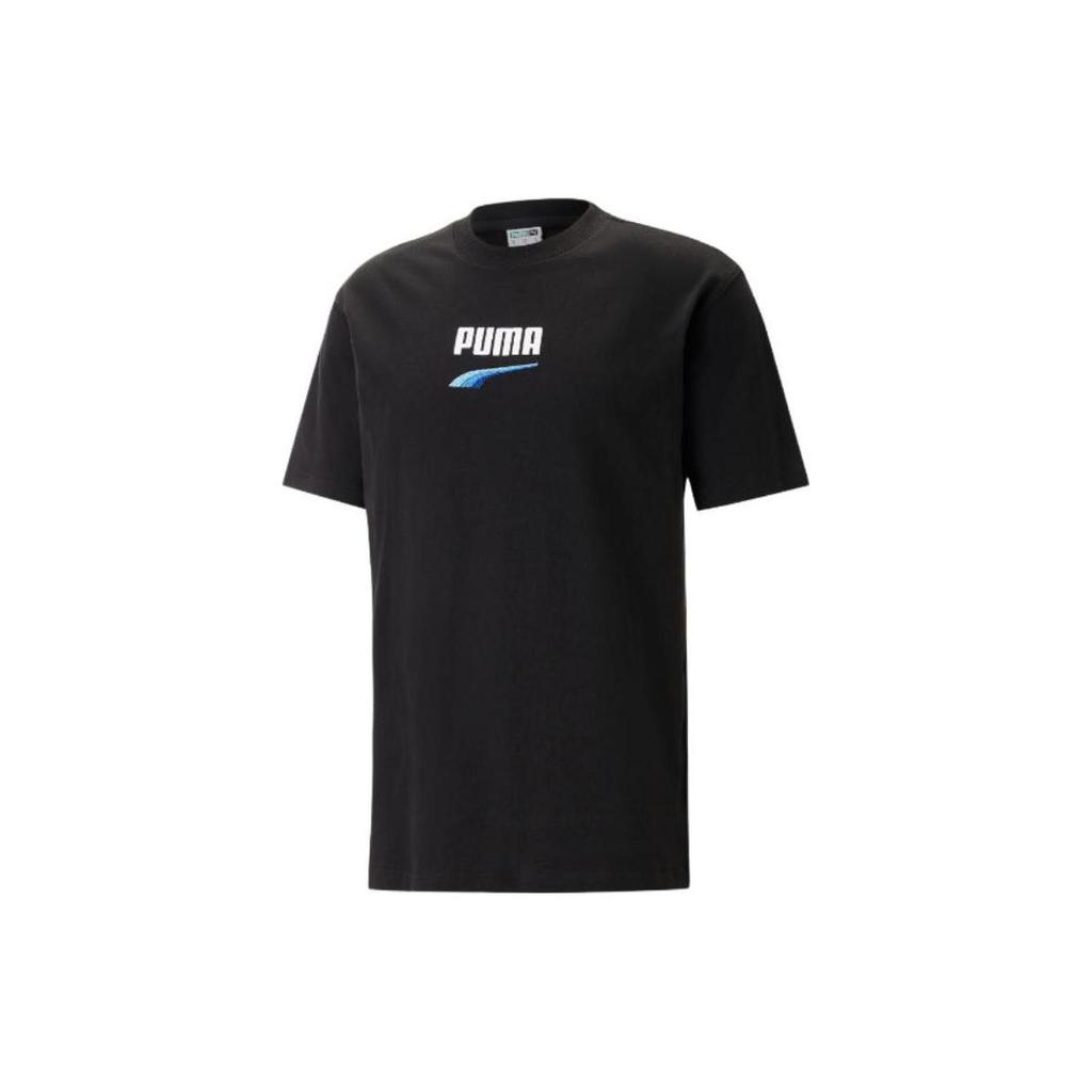 PUMA Drop Shoulder Sleeve T Shirt Men's Black 620617-51