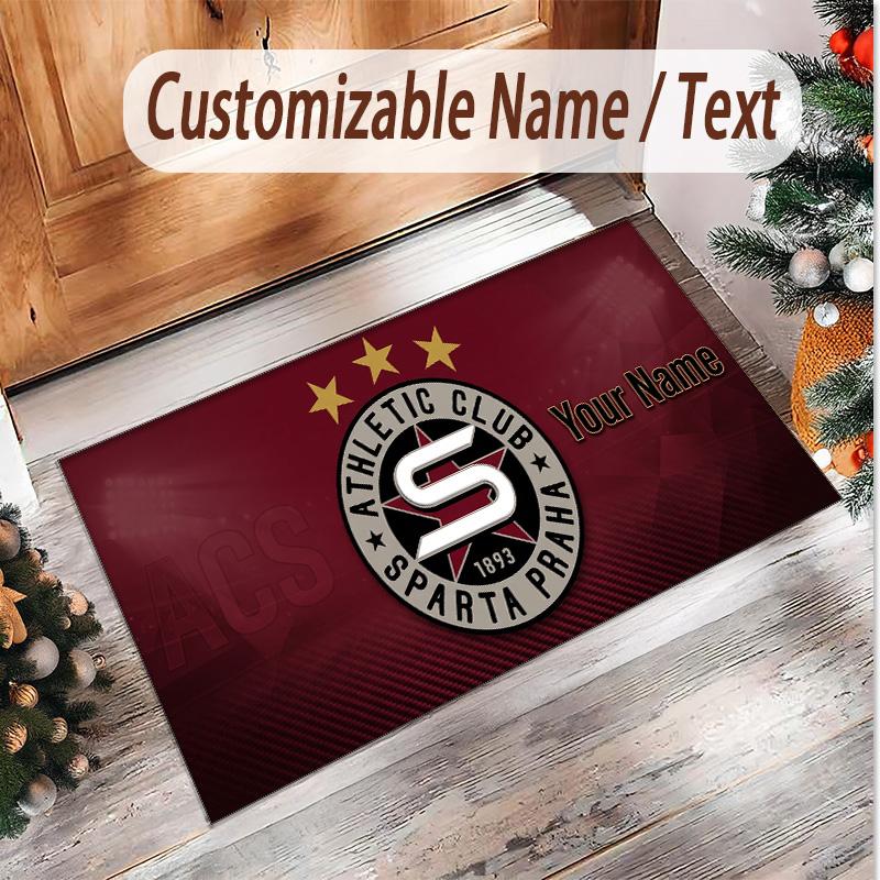 Personalized Crystal Velvet Carpet Sparta Prague Pattern Non Slip Floor Rug