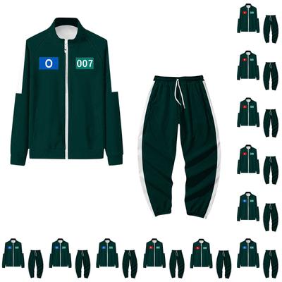 The Children's 2 Piece Casual Fashion Print Long Sleeve Zipper Sweatshirts Sets