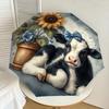 1PC Cow Sunflower Umbrella-8-Rib Reinforced, Automatic Open, Lightweight & Durable, Cute Fashion Accessory for Outdoor-T320