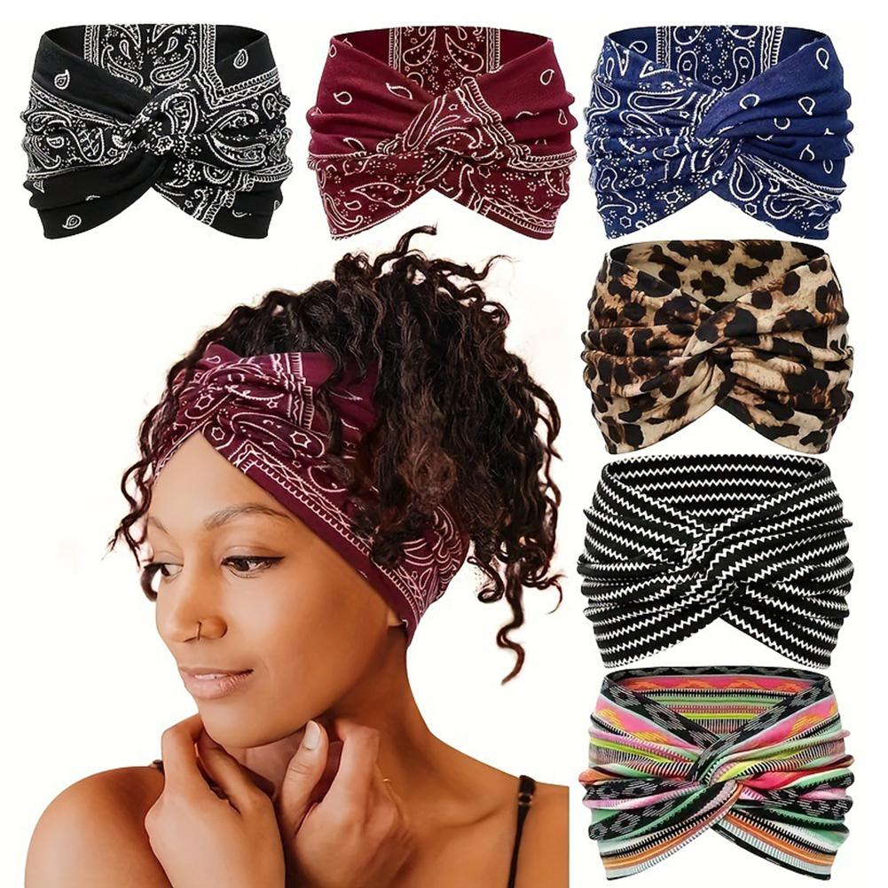 Twisted Wide Headbands For Women Extra Large Turban Workout Headband Fashion Yoga Hair Bands Boho Twisted Thick Hair Accessories