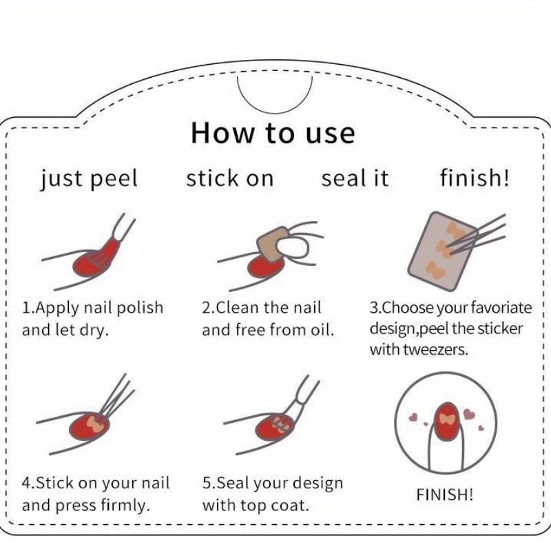 1Pc Color Matching Five-pointed Star Nail Stickers,