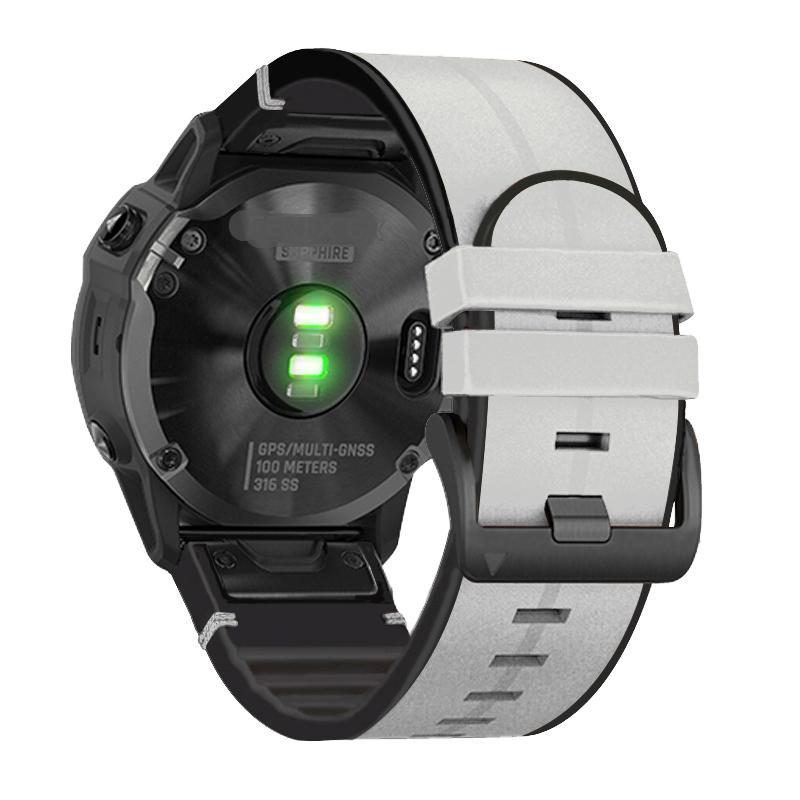 Cinturino da 22 mm da 26 mm per Garmin Fenix 6 6X Pro 5X 5 Plus 3HR 935 945  S60 Cinturino in vera pelle Cinturino in silicone Wristband acquista in  modo economico —