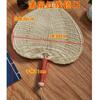 Hand-Woven Elderly Mosquito Repellent Cool Papyrus Straw Fan