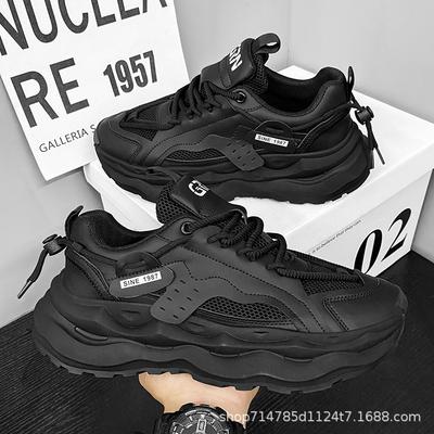 Men's Shoes Heightened Platform Internet Celebrity Trend Dad Retro Running Sneakers Summer Couple Breathable Men Non-slip