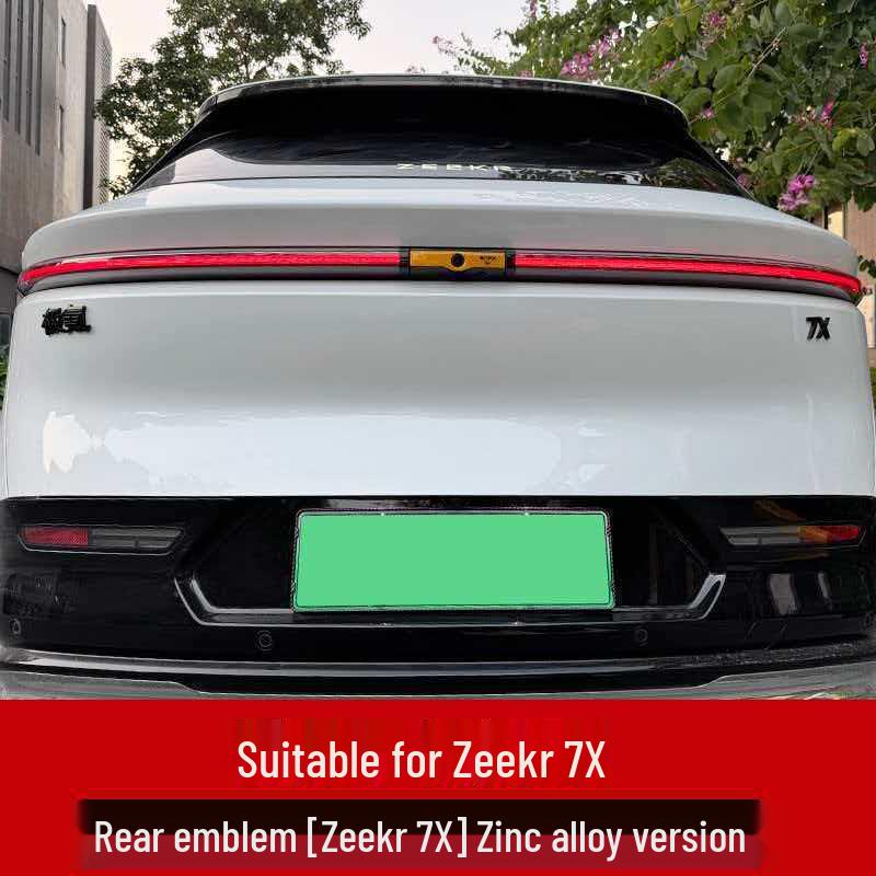 Zeekr 7X Metal Sport Black Warrior Rear Emblem Car Decal