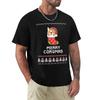 Welsh Corgi Dog Christmas Sweater Tshirt Basic Simple Casual Short Sleeve Tee
