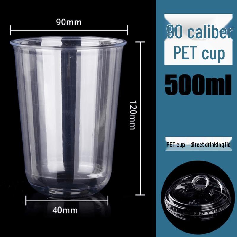 Commercial Disposable U-Shaped Plastic Cups with Lids