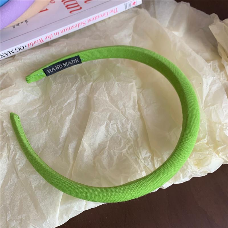 Sweet Candy-colored Fine-style Sponge Hairband for Girls, A New Trendy Korean Version of French-style Colorful Headband Hair Accessory