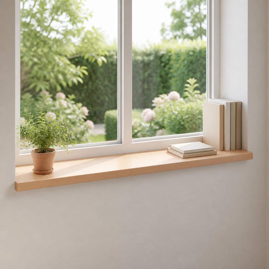 Window Sills 2 pcs Natural 70 x 40 x 2 cm Solid Wood Beech