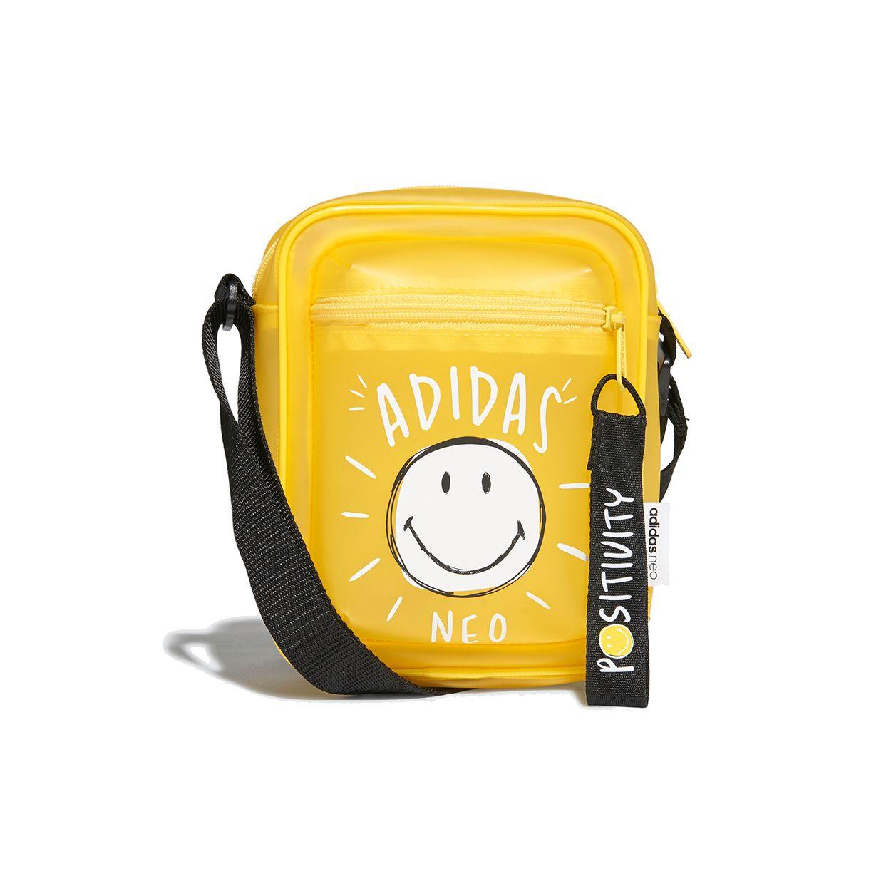 Adidas Neo SMLY Org Smile Sports TPU Small Square Crossbody Shoulder Bag Unisex bags Yellow HA4669 Yellow