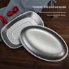 ZISIZ Retro Stainless Steel Japanese Fish Plate