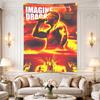 Imagine Dragons Mercury World Tour 2023 Poster Dan Reynolds Red Neon Concert Art