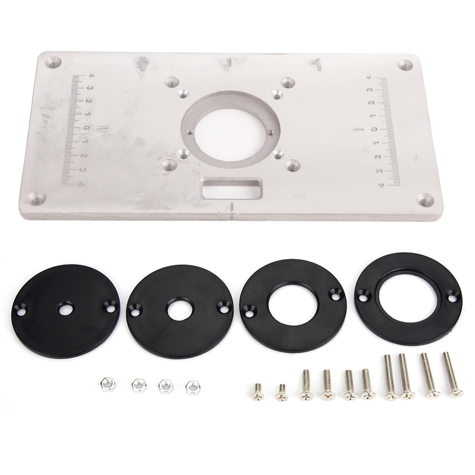 

Aluminum Woodworking Router Table Insert Plate for