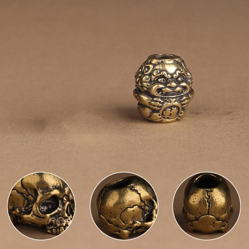 Unique Copper Owl Lion Charm Jewelry Pendant Representing Luck and Prosperity Copper Texture Perfect for Fashion Seekers